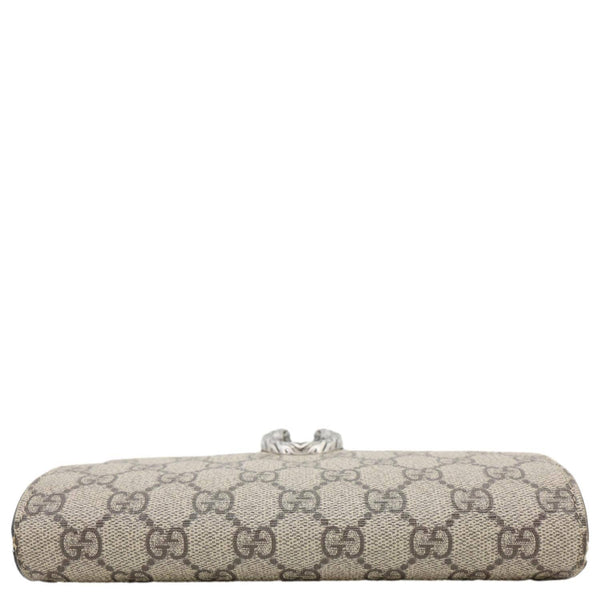 GUCCI Dionysus GG Supreme Canvas Chain Wallet Crossbody Bag Beige 401231