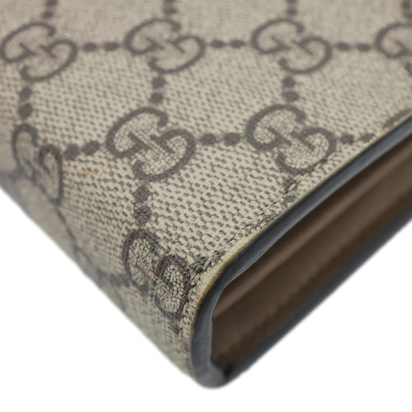 GUCCI Dionysus GG Supreme Canvas Chain Wallet Crossbody Bag Beige 401231