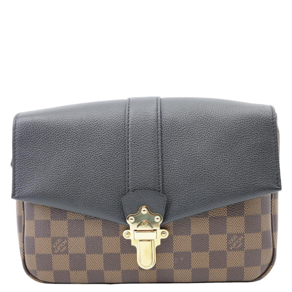 Louis Vuitton Clapton Damier Ebene Shoulder Bag Black