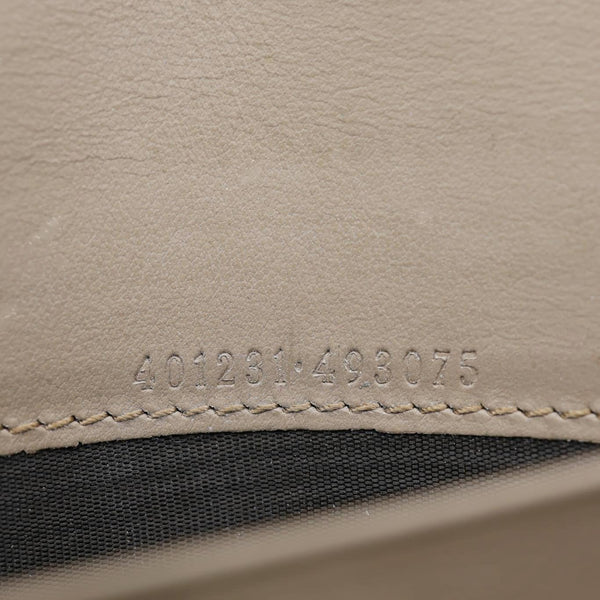 GUCCI Dionysus GG Supreme Canvas Chain Wallet Crossbody Bag Beige 401231