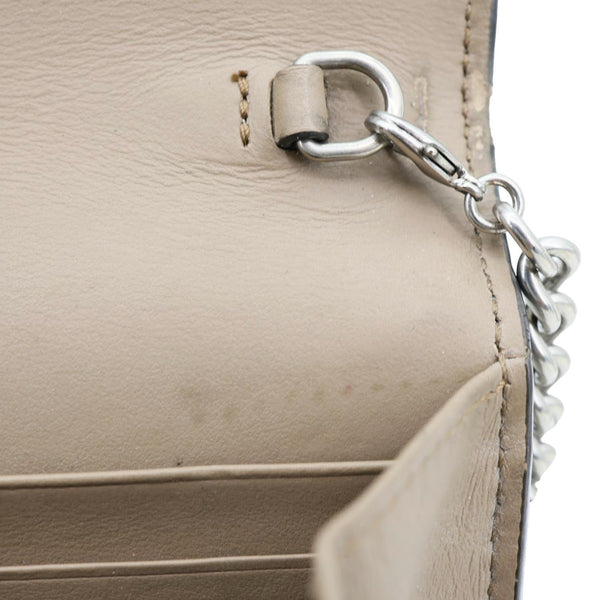 GUCCI Dionysus GG Supreme Canvas Chain Wallet Crossbody Bag Beige 401231