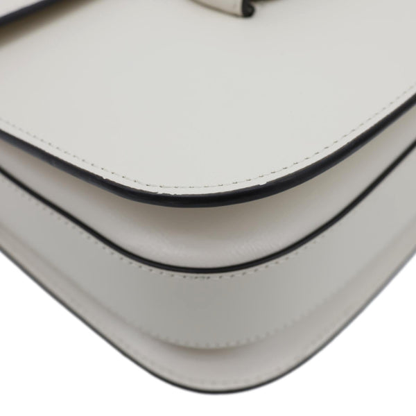 GUCCI Horsebit 1955 Small Leather Shoulder Bag Off White 602204