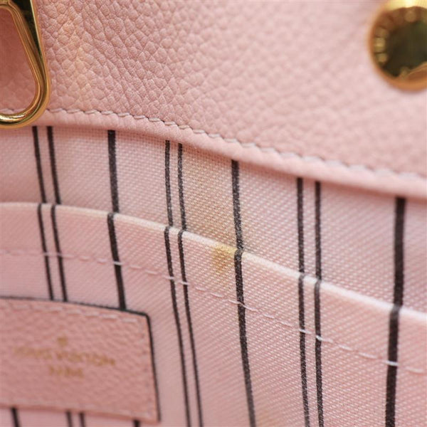 LOUIS VUITTON Montaigne MM Monogram Empreinte Shoulder Bag Pink
