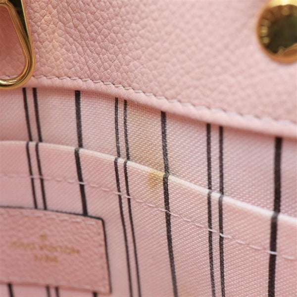 LOUIS VUITTON Montaigne MM Monogram Empreinte Shoulder Bag Pink