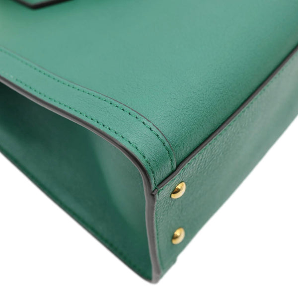 GUCCI Bamboo Diana Small Leather Tote Bag Green 660195