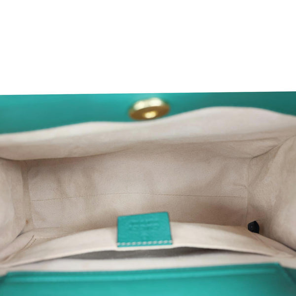 GUCCI Bamboo Diana Small Leather Tote Bag Green 660195