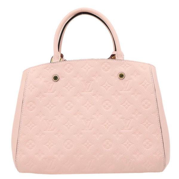 LOUIS VUITTON Montaigne MM Monogram Empreinte Shoulder Bag Pink