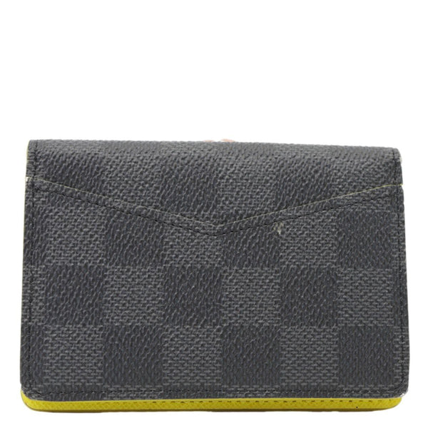 LOUIS VUITTON Virgil Abloh Rainbow Logo Damier Graphite Pocket Organizer Wallet Black