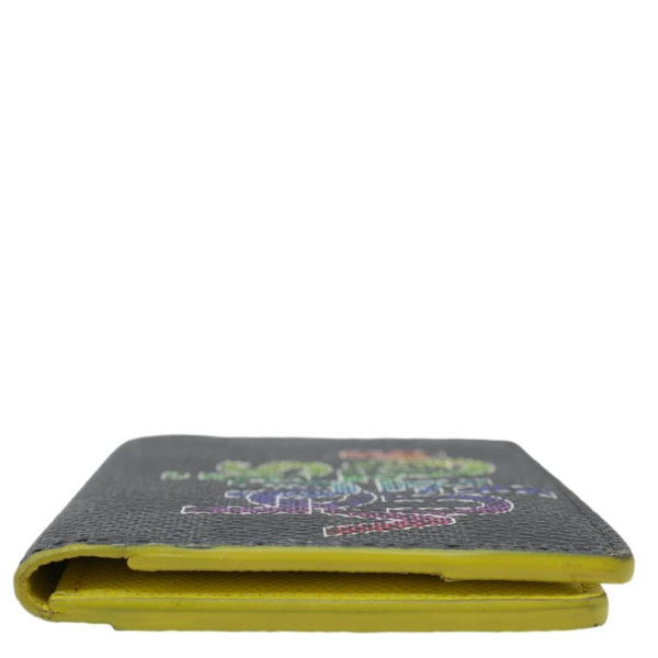 LOUIS VUITTON Virgil Abloh Rainbow Logo Damier Graphite Pocket Organizer Wallet Black