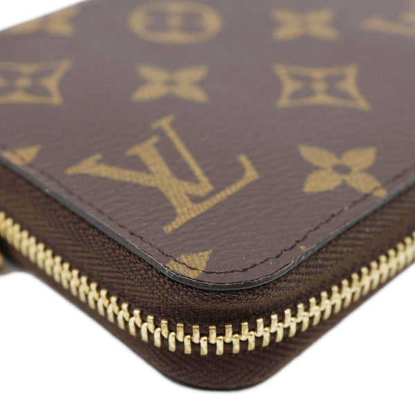 LOUIS VUITTON Monogram Canvas Zippy Wallet Rose Ballerine