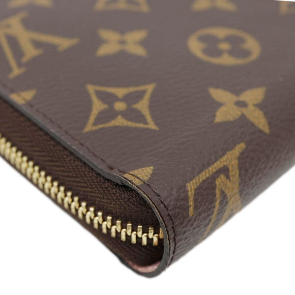LOUIS VUITTON Monogram Canvas Zippy Wallet Rose Ballerine