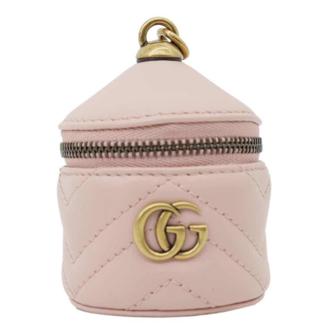 GUCCI GG Marmont Leather Key Chain Pink 725109