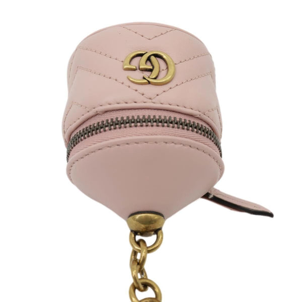 GUCCI GG Marmont Leather Key Chain Pink 725109