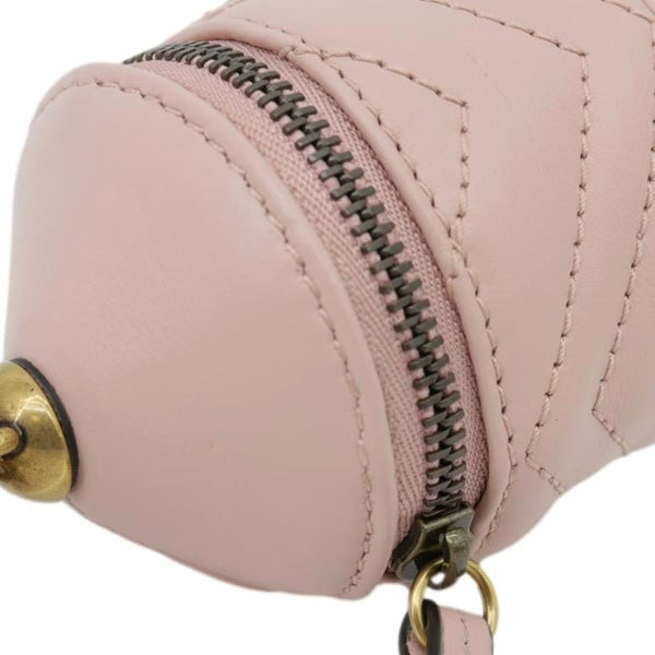 GUCCI GG Marmont Leather Key Chain Pink 725109