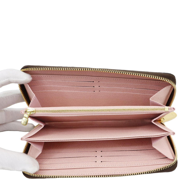 LOUIS VUITTON Monogram Canvas Zippy Wallet Rose Ballerine