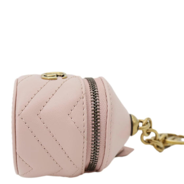 GUCCI GG Marmont Leather Key Chain Pink 725109