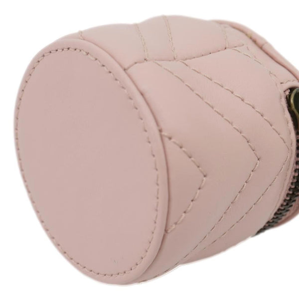 GUCCI GG Marmont Leather Key Chain Pink 725109