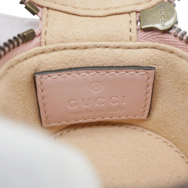 GUCCI GG Marmont Leather Key Chain Pink 725109