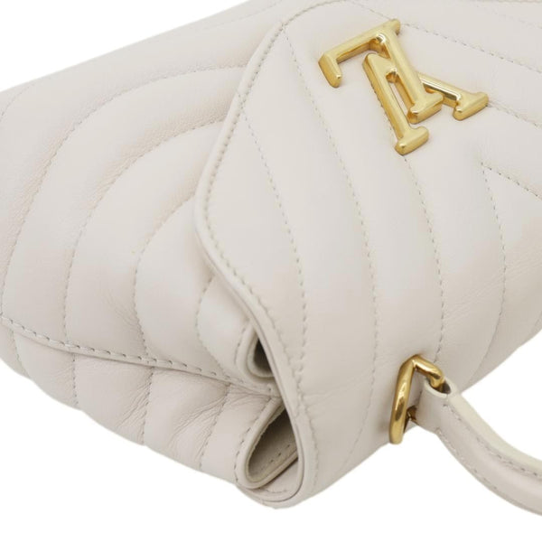 LOUIS VUITTON New Wave Hold Me Calfskin Leather Crossbody Bag Off white
