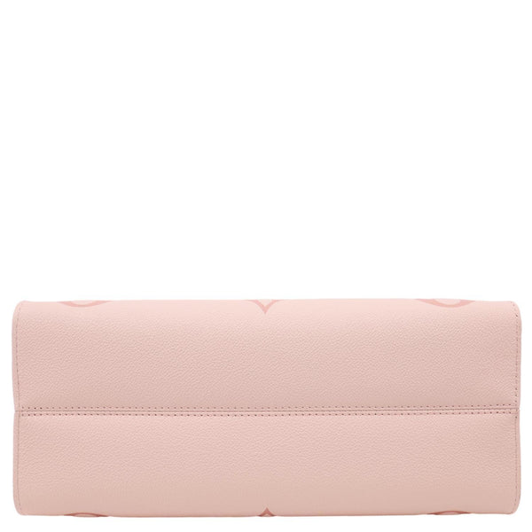 LOUIS VUITTON Onthego MM Giant Monogram Empreinte Leather Tote Bag Pink