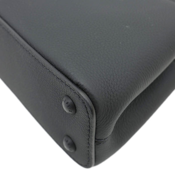 LOUIS VUITTON Capucines East-West Mini Matte Taurillon Leather Crossbody Bag Black