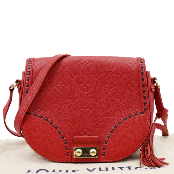 LOUIS VUITTON Junot Monogram Empreinte Leather Shoulder Bag Cherry