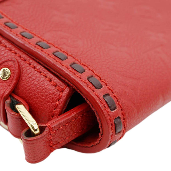 LOUIS VUITTON Junot Monogram Empreinte Leather Shoulder Bag Cherry
