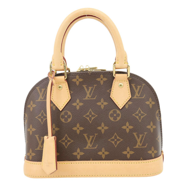 LOUIS VUITTON Alma BB Monogram Canvas Crossbody Bag Brown