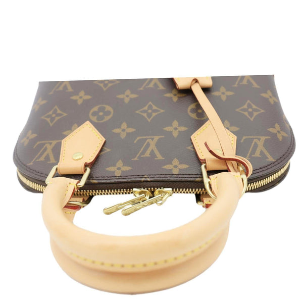 LOUIS VUITTON Alma BB Monogram Canvas Crossbody Bag Brown