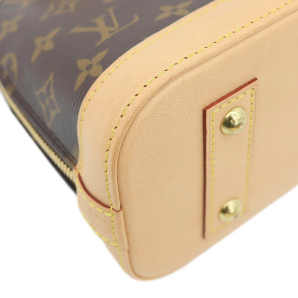 LOUIS VUITTON Alma BB Monogram Canvas Crossbody Bag Brown
