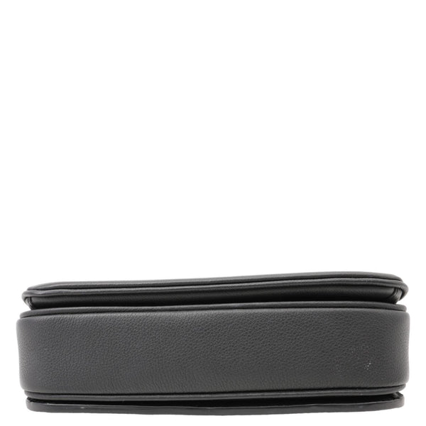 LOUIS VUITTON Lockme Oxford Grained Leather Crossbody Bag Black