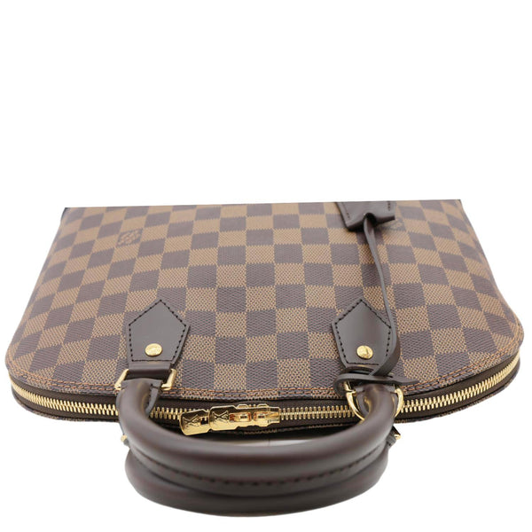 LOUIS VUITTON Alma PM Damier Ebene Satchel Bag Brown