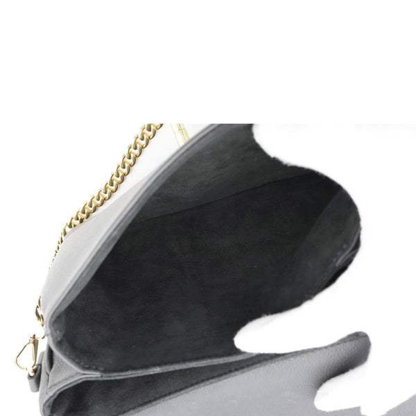 LOUIS VUITTON Lockme Oxford Grained Leather Crossbody Bag Black