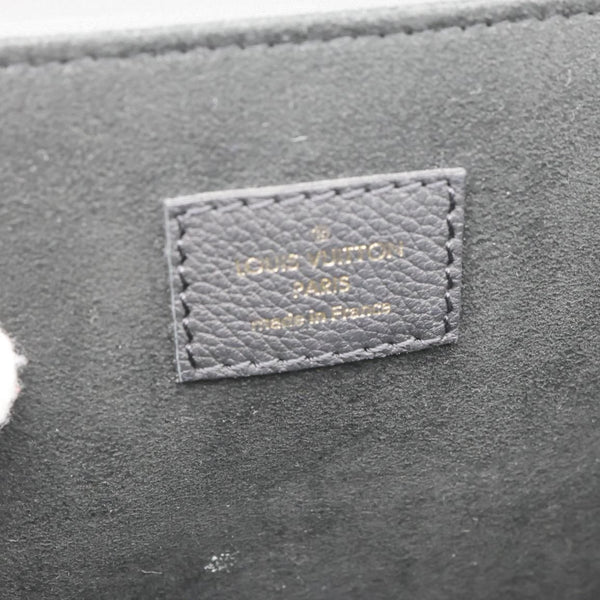 LOUIS VUITTON Lockme Oxford Grained Leather Crossbody Bag Black