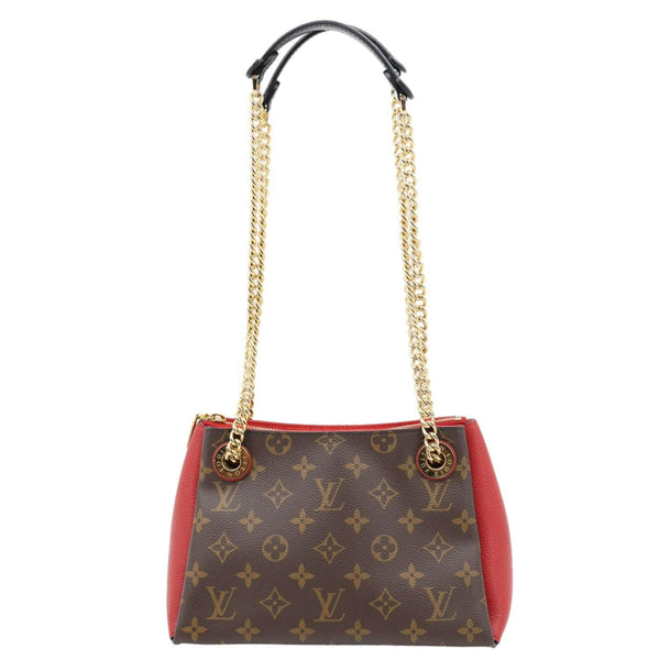 LOUIS VUITTON Surene BB Monogram Canvas Shoulder Bag Red