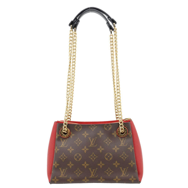 LOUIS VUITTON Surene BB Monogram Canvas Shoulder Bag Red