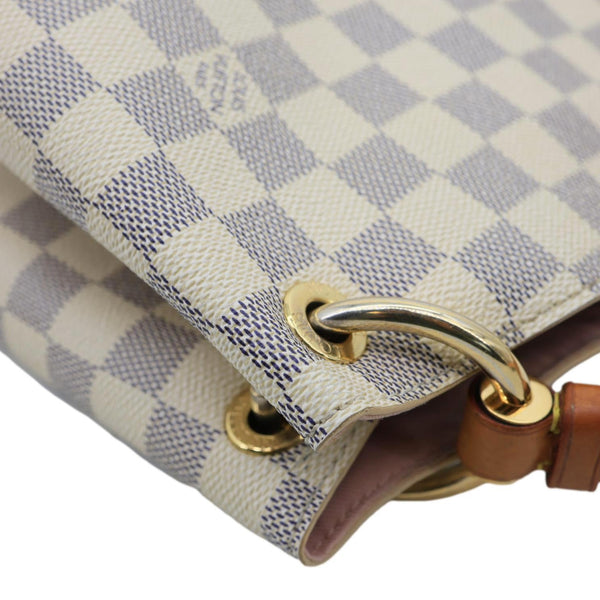 LOUIS VUITTON Graceful MM Damier Azur Hobo Bag Rose Ballerine