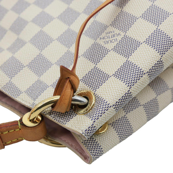 LOUIS VUITTON Graceful MM Damier Azur Hobo Bag Rose Ballerine