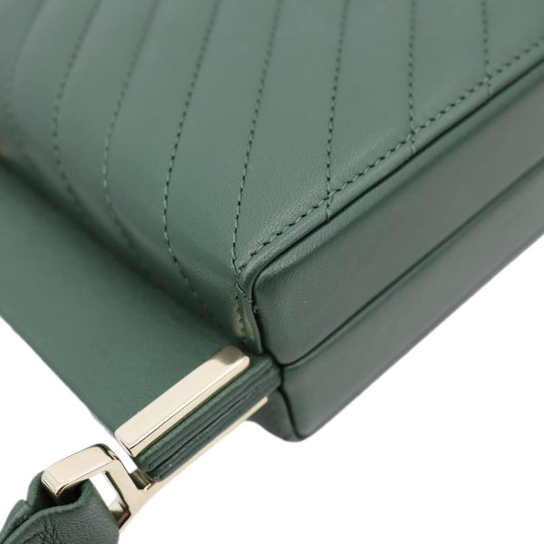CHANEL Reissue Box Chevron Lambskin Leather Clutch Bag Green