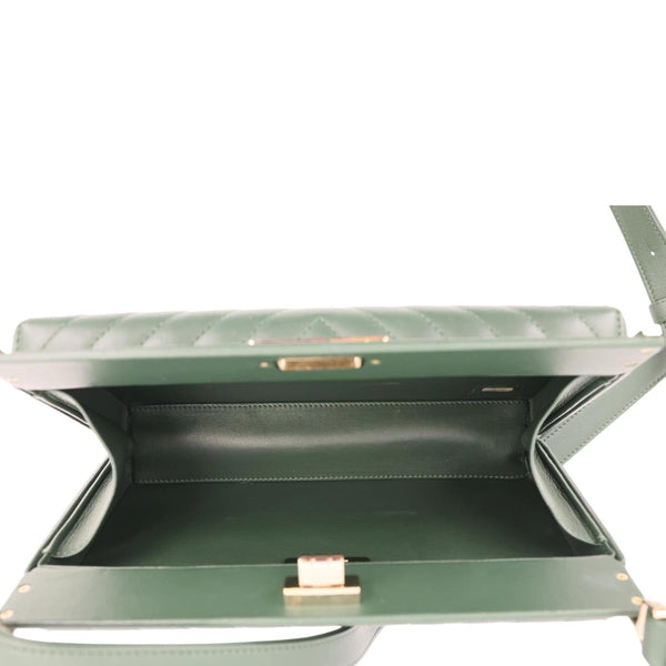 CHANEL Reissue Box Chevron Lambskin Leather Clutch Bag Green