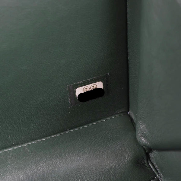 CHANEL Reissue Box Chevron Lambskin Leather Clutch Bag Green