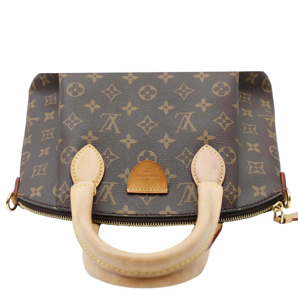 LOUIS VUITTON Rivoli PM Monogram Canvas Satchel Bag Brown