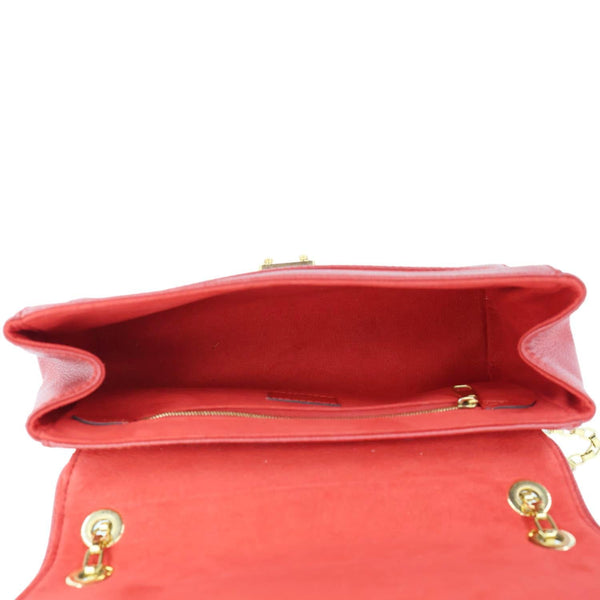 LOUIS VUITTON Saint Germain PM Monogram Empreinte Leather Shoulder Bag Cerise