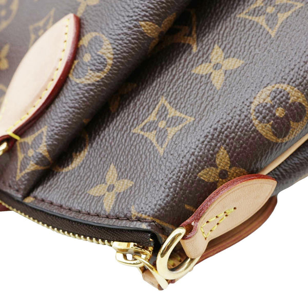LOUIS VUITTON Rivoli PM Monogram Canvas Satchel Bag Brown