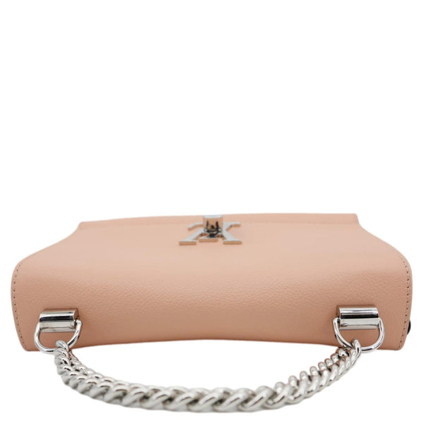 LOUIS VUITTON Lockme II BB Pebbled Leather Crossbody Bag Rose Fog