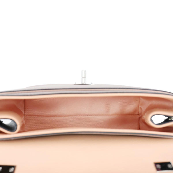 LOUIS VUITTON Lockme II BB Pebbled Leather Crossbody Bag Rose Fog