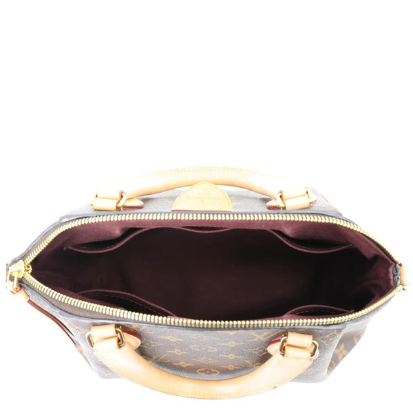 LOUIS VUITTON Rivoli PM Monogram Canvas Satchel Bag Brown