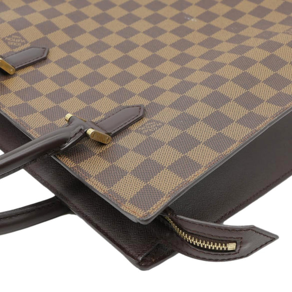 LOUIS VUITTON Venice Sac Plat PM Damier Ebene Tote Bag Brown