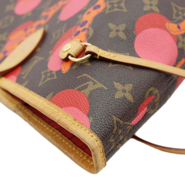 LOUIS VUITTON Neverfull MM Grenade Ramages Monogram Canvas Tote Bag Brown