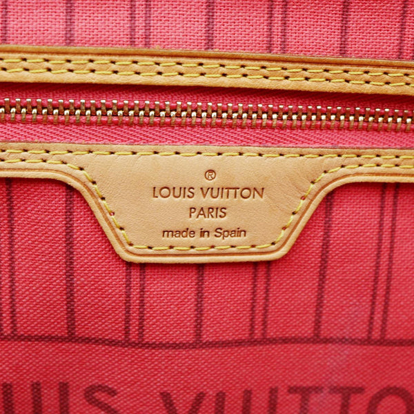 LOUIS VUITTON Neverfull MM Grenade Ramages Monogram Canvas Tote Bag Brown